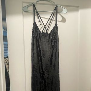 Express Sequin Black Dress